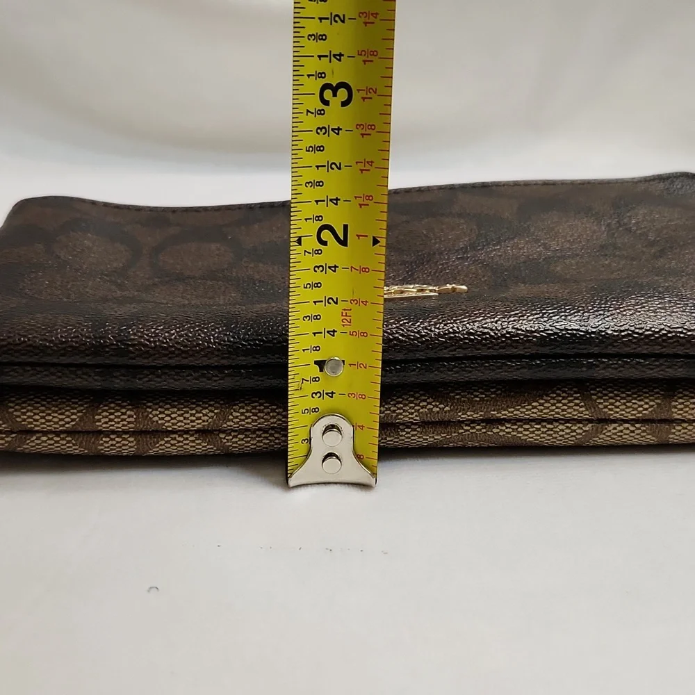 Coach Signature Double Zip Wallet Wristlet - Picture 12 of 14